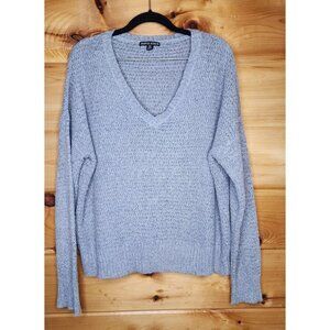 Moral Fiber Pullover Sweater Women's Plus Size 3X Gray Long Sleeve Light